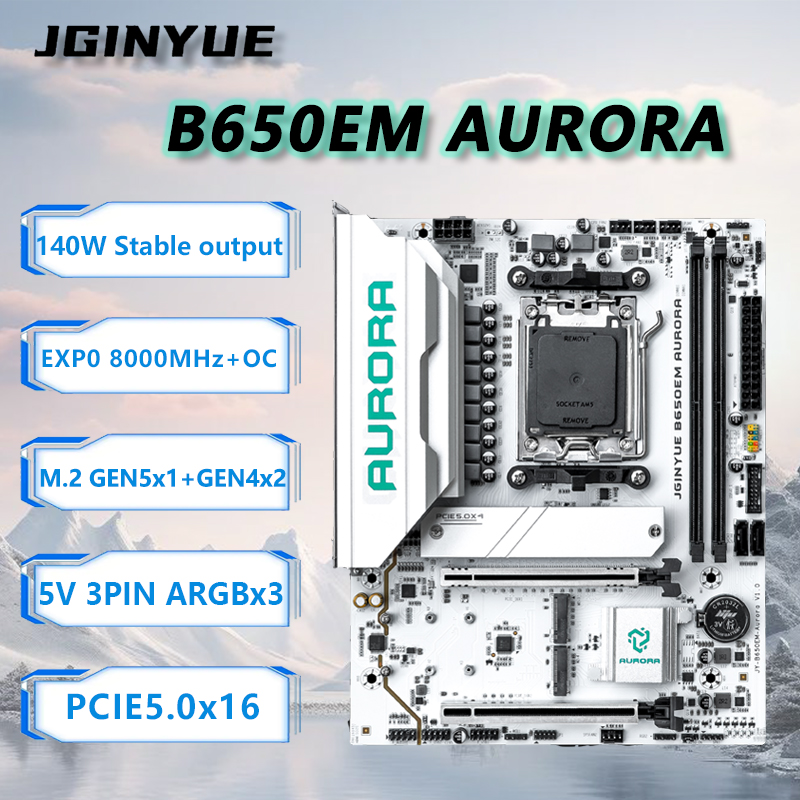 JGINYUE B650M AURORA Motherboa - Ddr5 Rgb Ram ulasan dan harga
